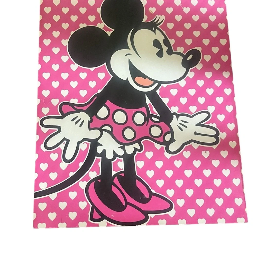 Minnie Mouse Pink and Black Heart Folder